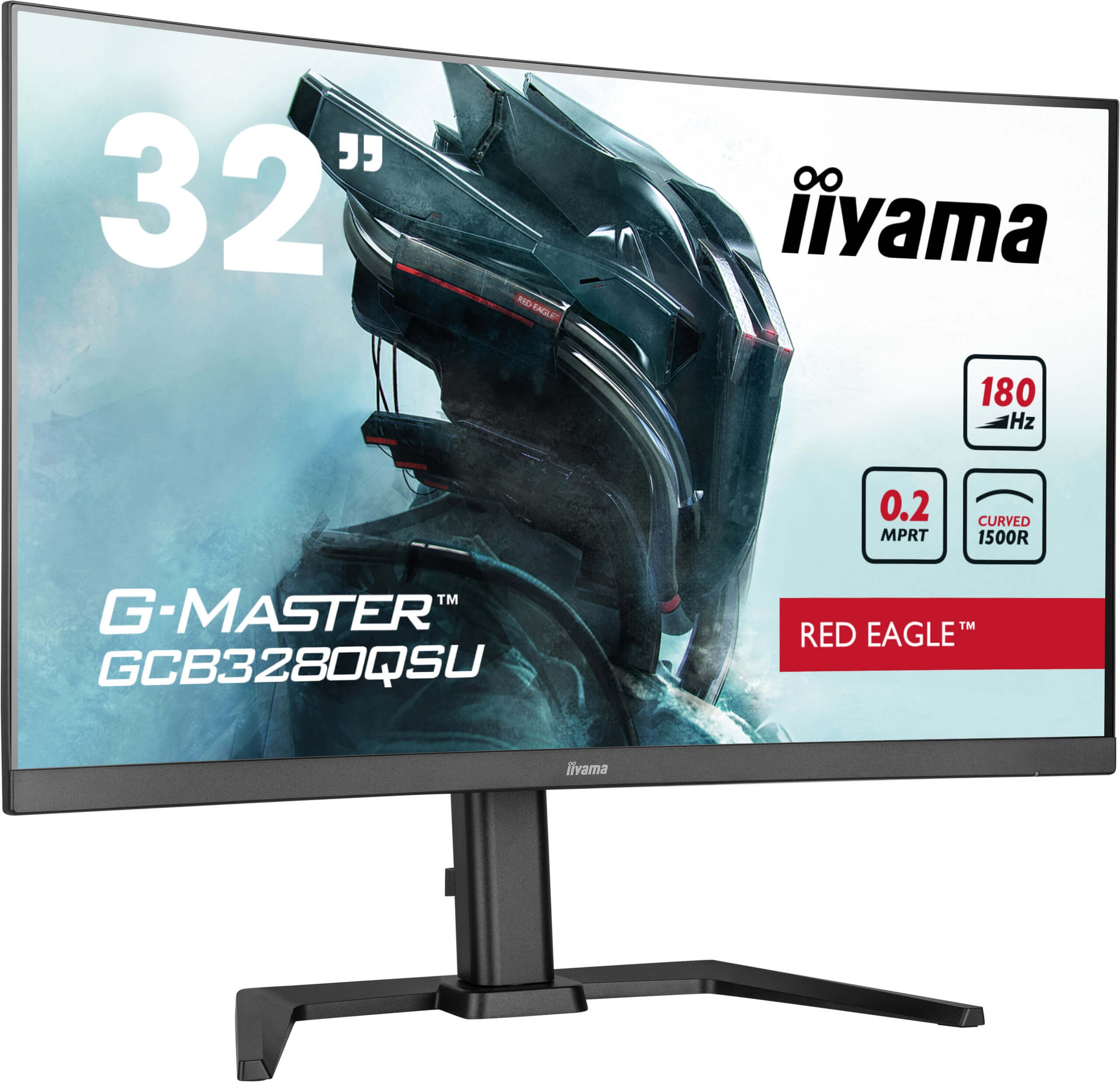 iiyama GCB3280QSU-B2 – Monitor, 32" 2560 × 1440 (WQHD), Gebogen, 300 cd/m²