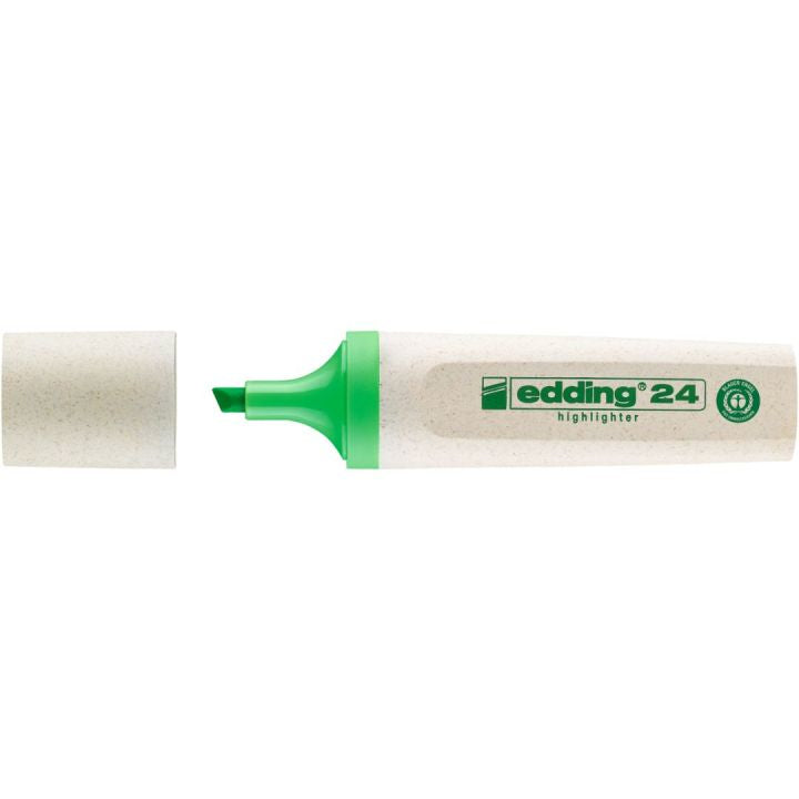 Edding EcoLine Textmarker Grün – Keilspitze, 2–5 mm, nachfüllbar, Blauer Engel