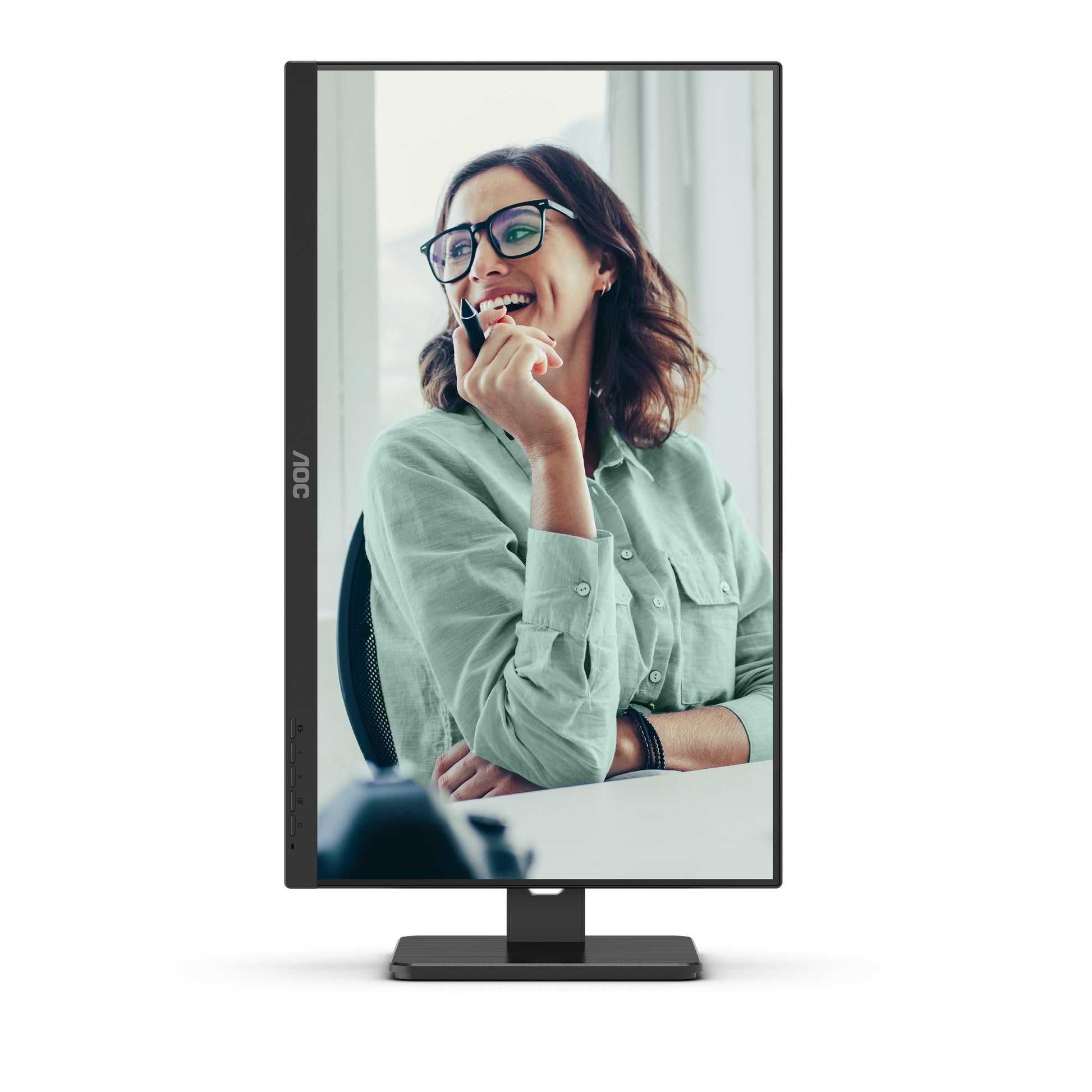 AOC Monitor, 27", IPS, 75 Hz, 350 cd/m², USB-C, Daisy Chain, USB-Hub, VESA 100 × 100, Schwarz