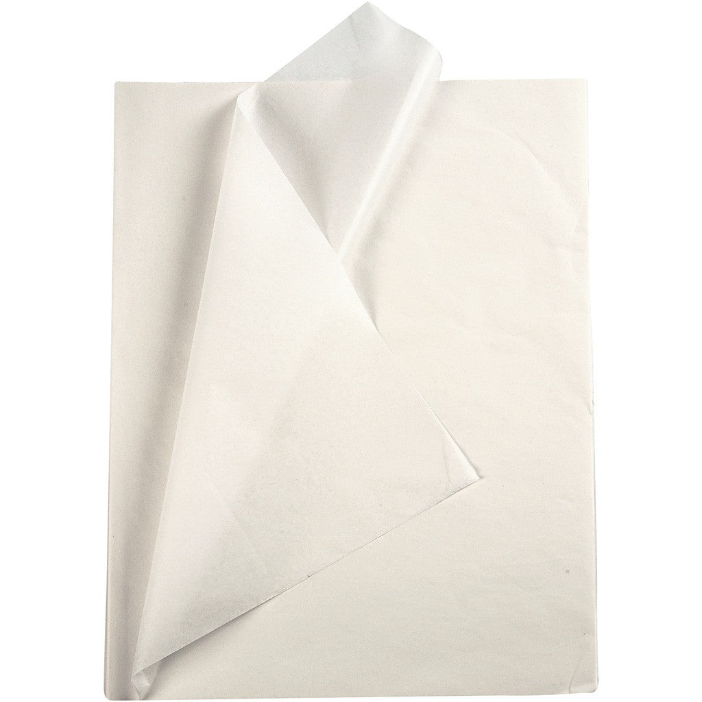 Creativ Company Seidenpapier – 14 g/m² – 50 × 70 cm – Weiss – 25 Stück