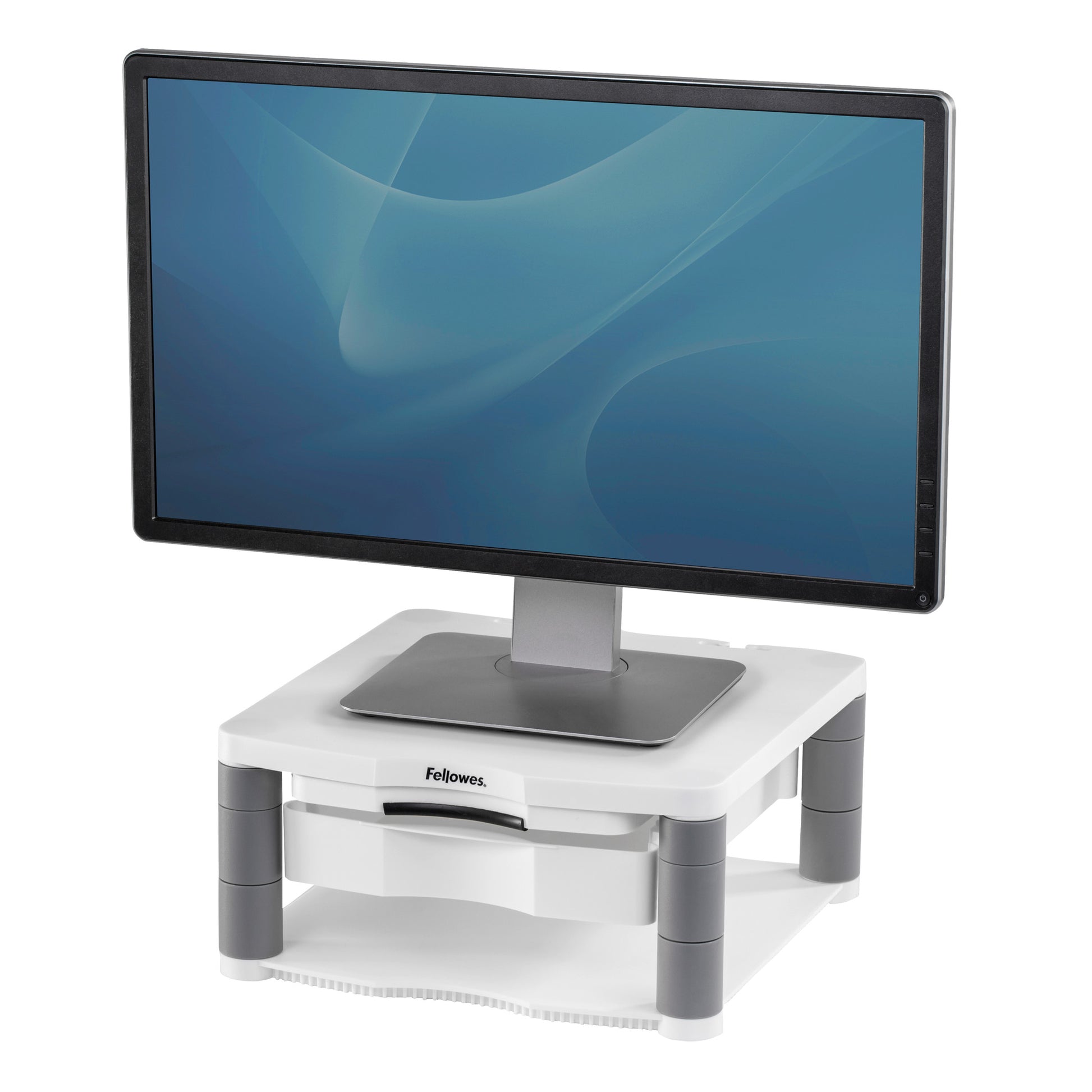 Fellowes Premium Plus 91713 – Monitor-Tischständer – 1 Monitor – bis 21" – bis 36 kg/Monitor – Weiss