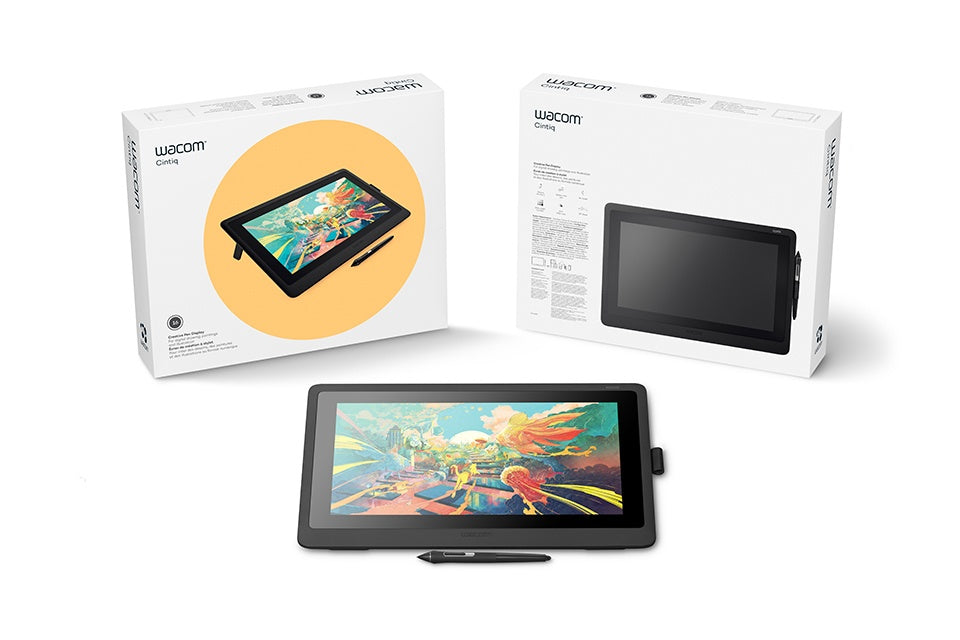 Wacom Stiftdisplay Cintiq 16, 15,6", Stift, Schwarz, 8192 Druckstufen, 344 × 194 mm, HDMI, USB, für Windows