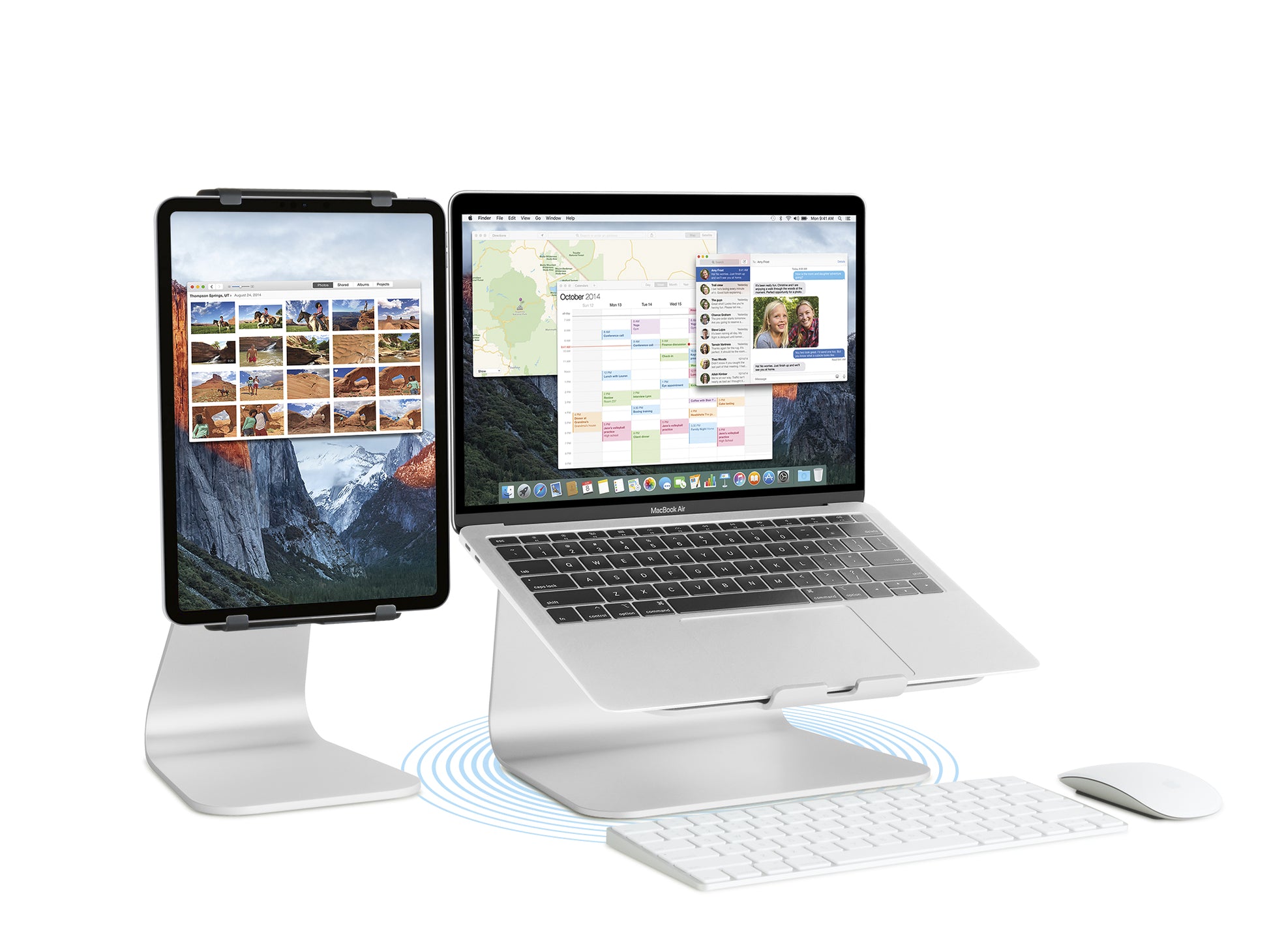 Rain Design mStand360 Laptop-Ständer – für Mac/Notebooks bis 15", 360° drehbar – Silber