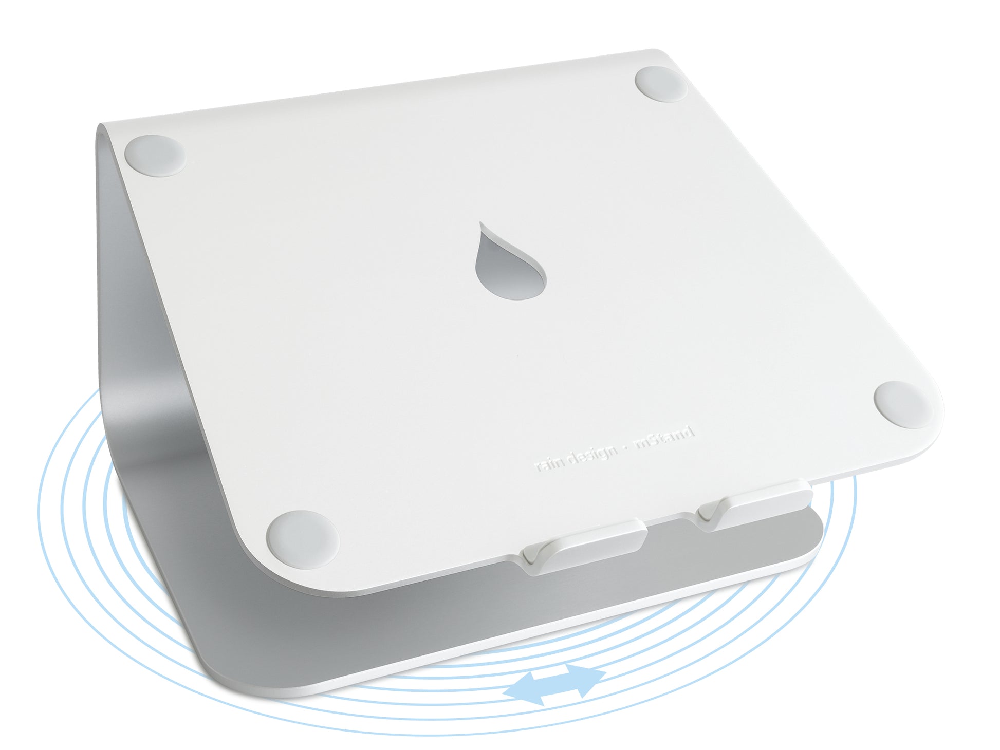 Rain Design mStand360 Laptop-Ständer – für Mac/Notebooks bis 15", 360° drehbar – Silber