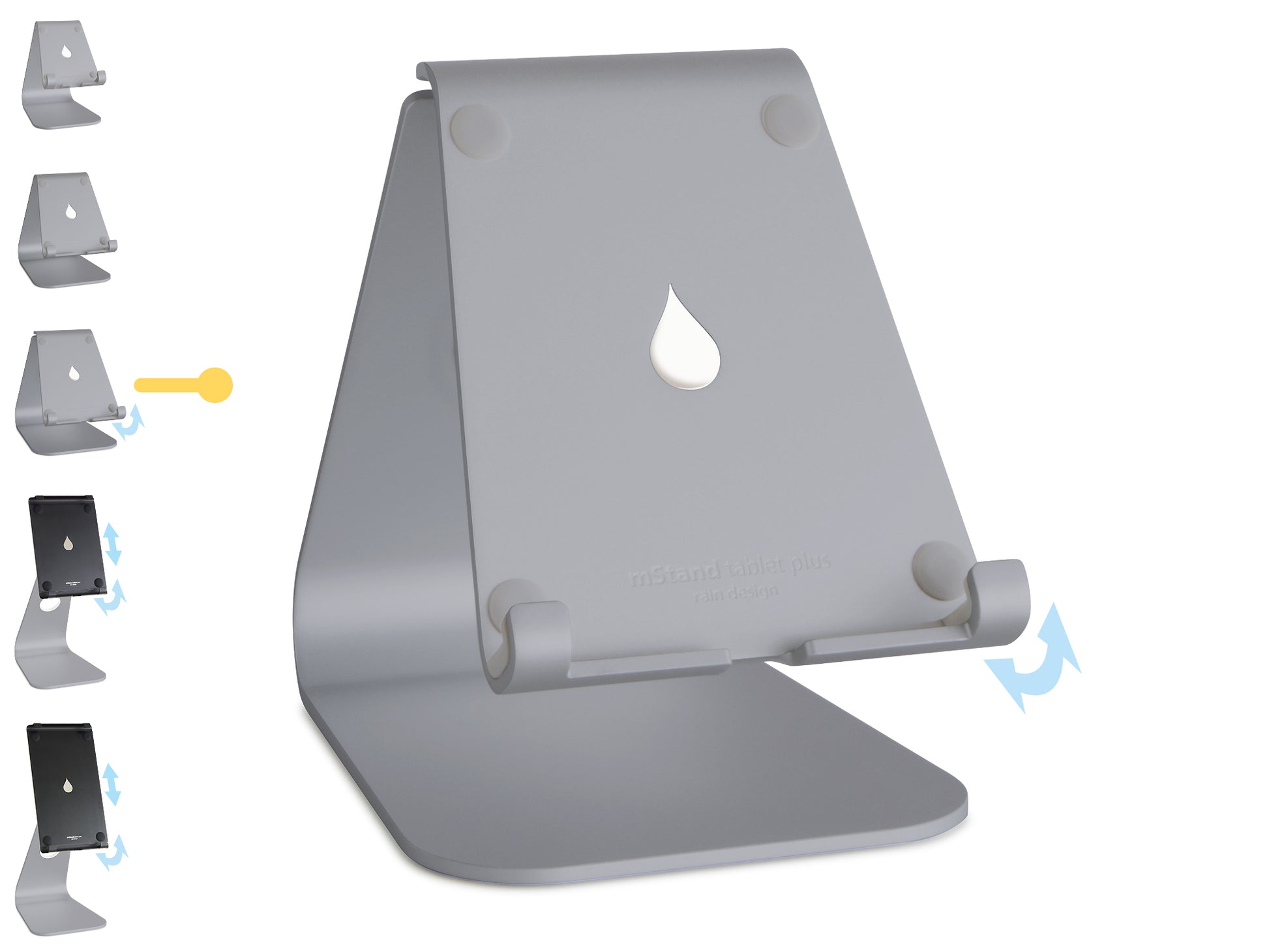 Rain Design mStand tabletplus Tablet-Ständer – für Tablets bis 13" – Space Gray