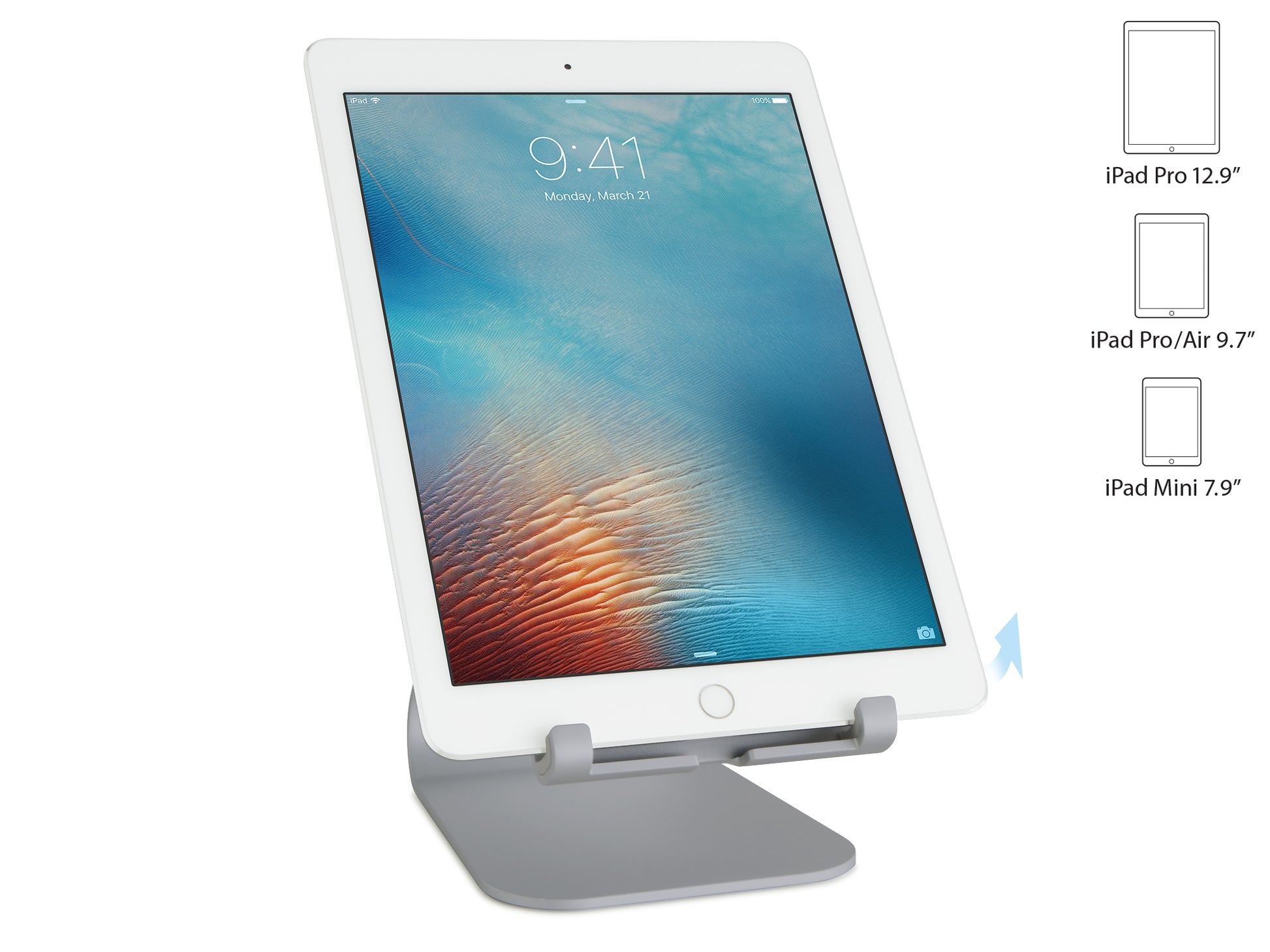 Rain Design mStand tabletplus Tablet-Ständer – für Tablets bis 13" – Space Gray