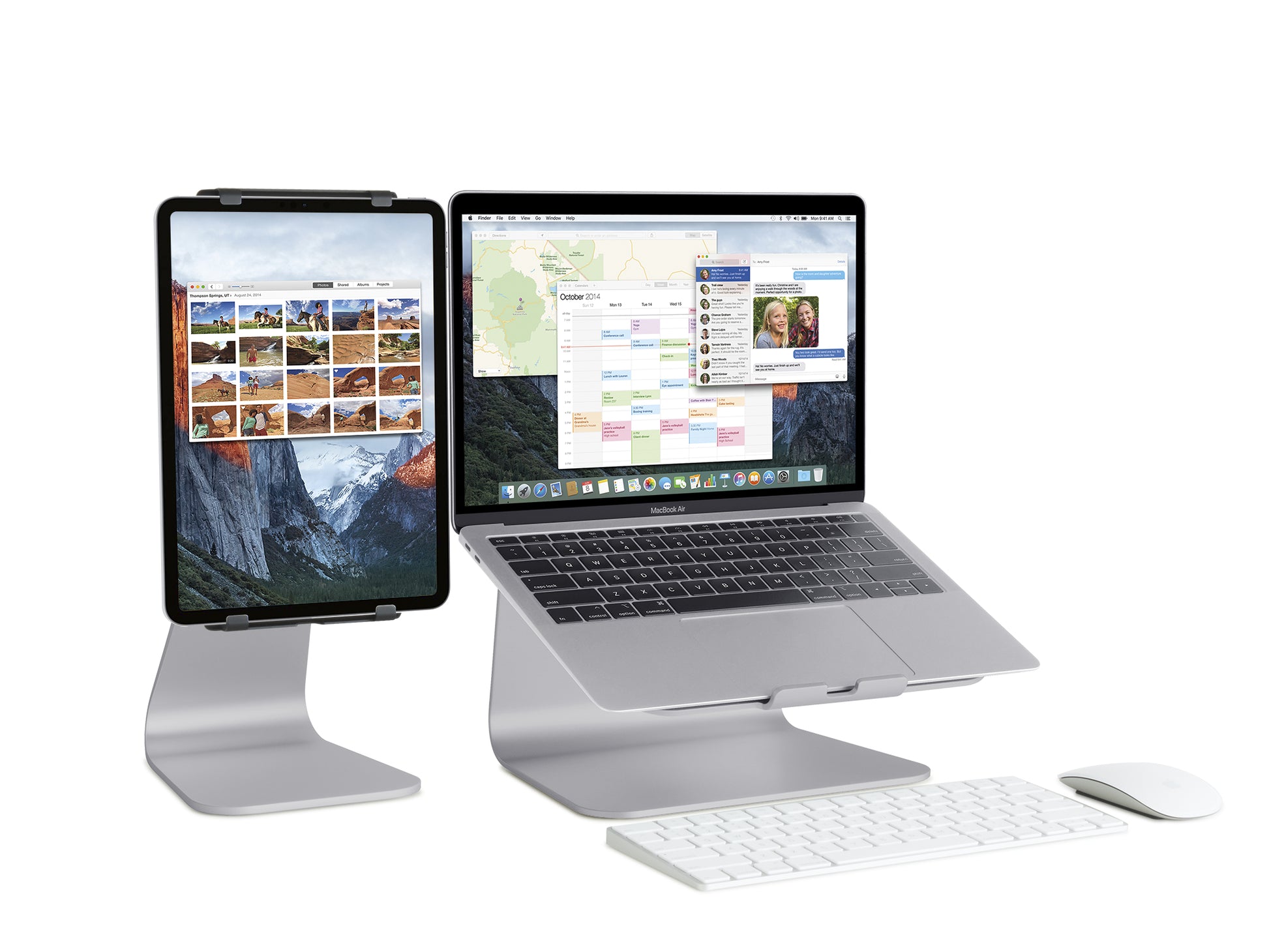Rain Design mStand Laptop-Ständer – bis 15", Aluminium, rutschfeste Oberfläche – Grau