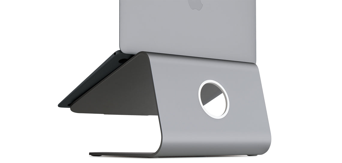 Rain Design mStand Laptop-Ständer – bis 15", Aluminium, rutschfeste Oberfläche – Grau