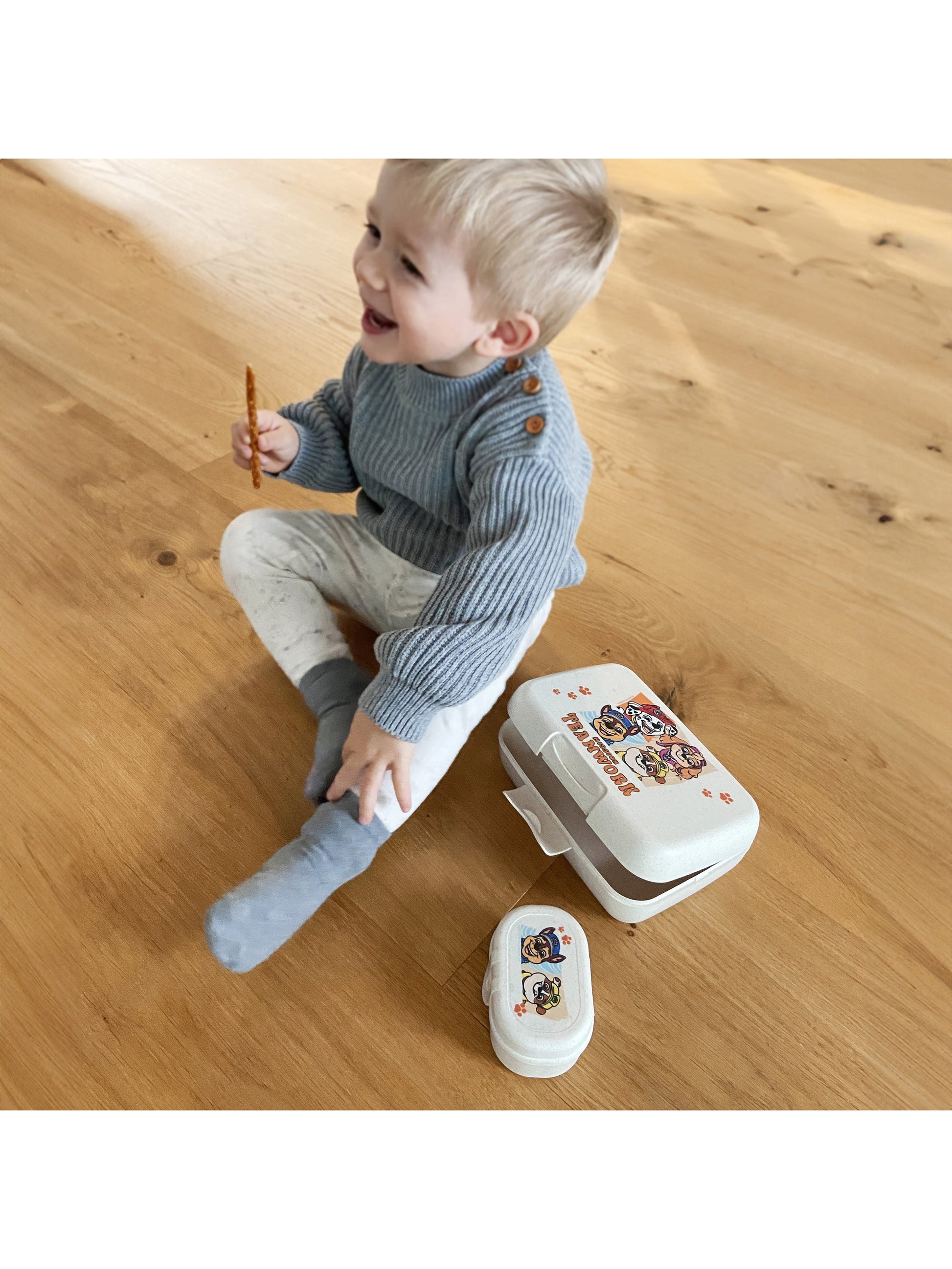 Koziol – Lunchbox 500 ml, 9,6 × 7 × 5,2 cm, Biokunststoff, beige, Paw Patrol