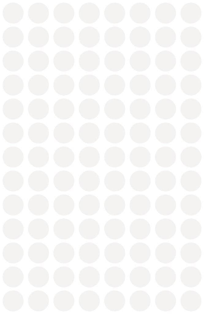 AVERY Zweckform Haftetiketten – rund Ø 8 mm, permanent, weiss, 4 Blatt (416 Stk.)