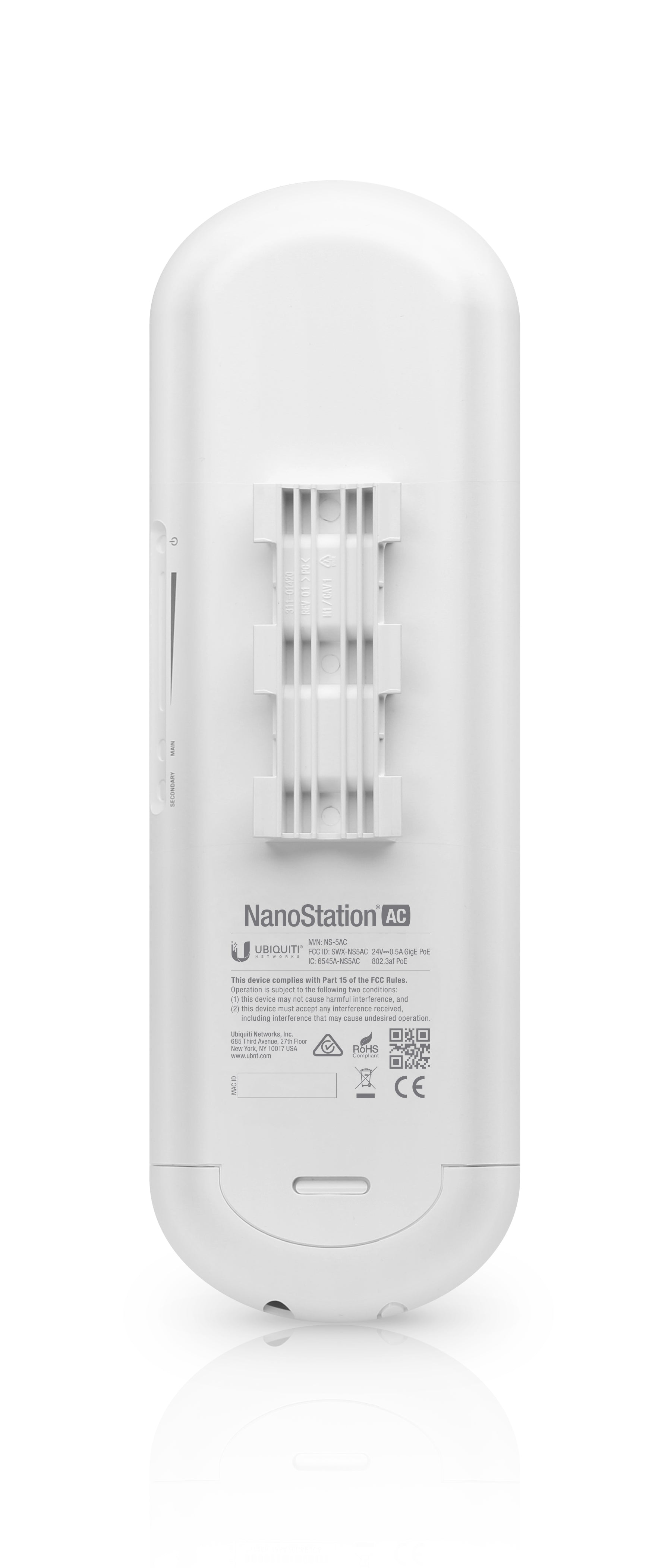 Ubiquiti airMAX NanoStation ac – 5 GHz Funkbrücke, 1GbE, bis 15 km, 450 Mbit/s, PoE-Adapter, Weiss