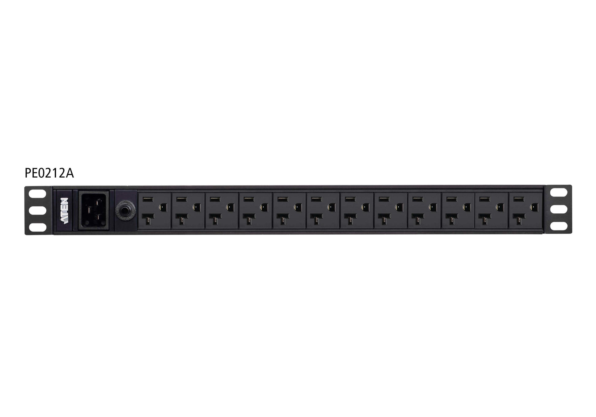 ATEN PE0212G Basis-PDU 3,8 kVA – 1U Rack – IEC C13×12, Eingang IEC C20 – Schwarz