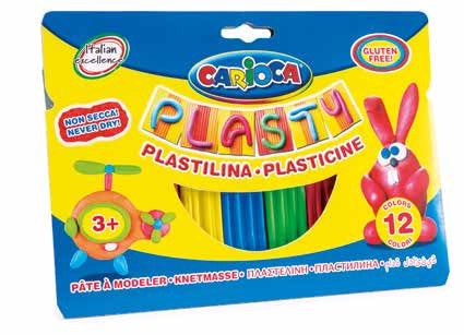 Carioca Modellierknete (weichbleibend), Mehrfarbig, 150 g, 12 Stk.