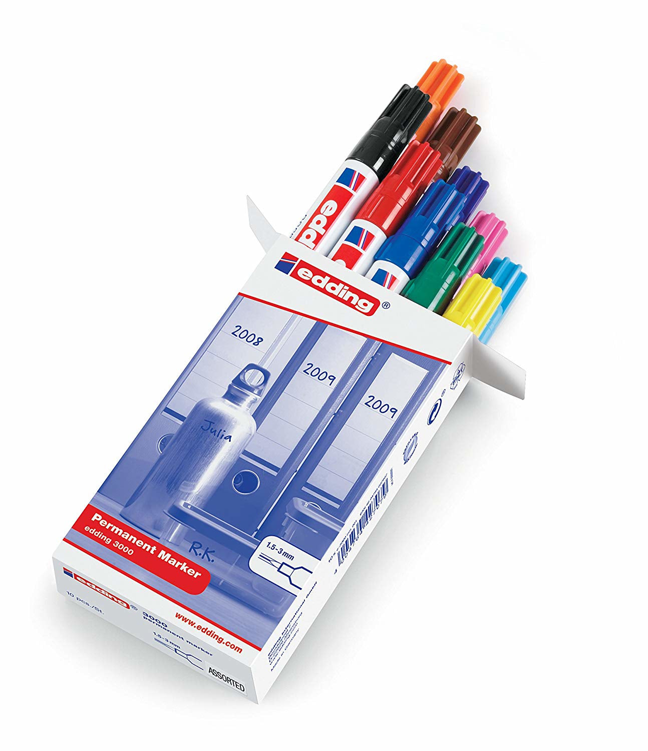 Edding Permanent Marker – sortiert, 10er Pack
