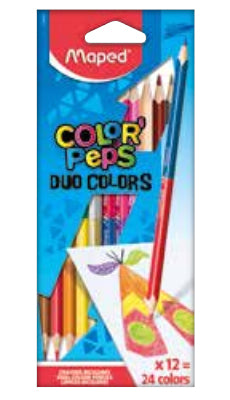 Maped Color Peps Farbstifte – 12 Duofarben, Karton