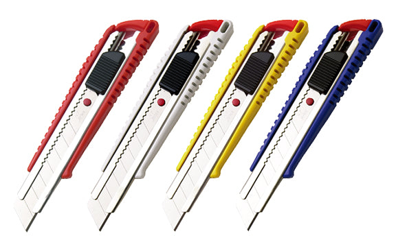 NT Cutter L-300RP – Abbrechmesser, Auto-Lock, Metallführung, assortiert, inkl. 1 Klinge