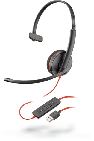 Poly Blackwire C3210 – Mono Headset – USB‑A – Schwarz