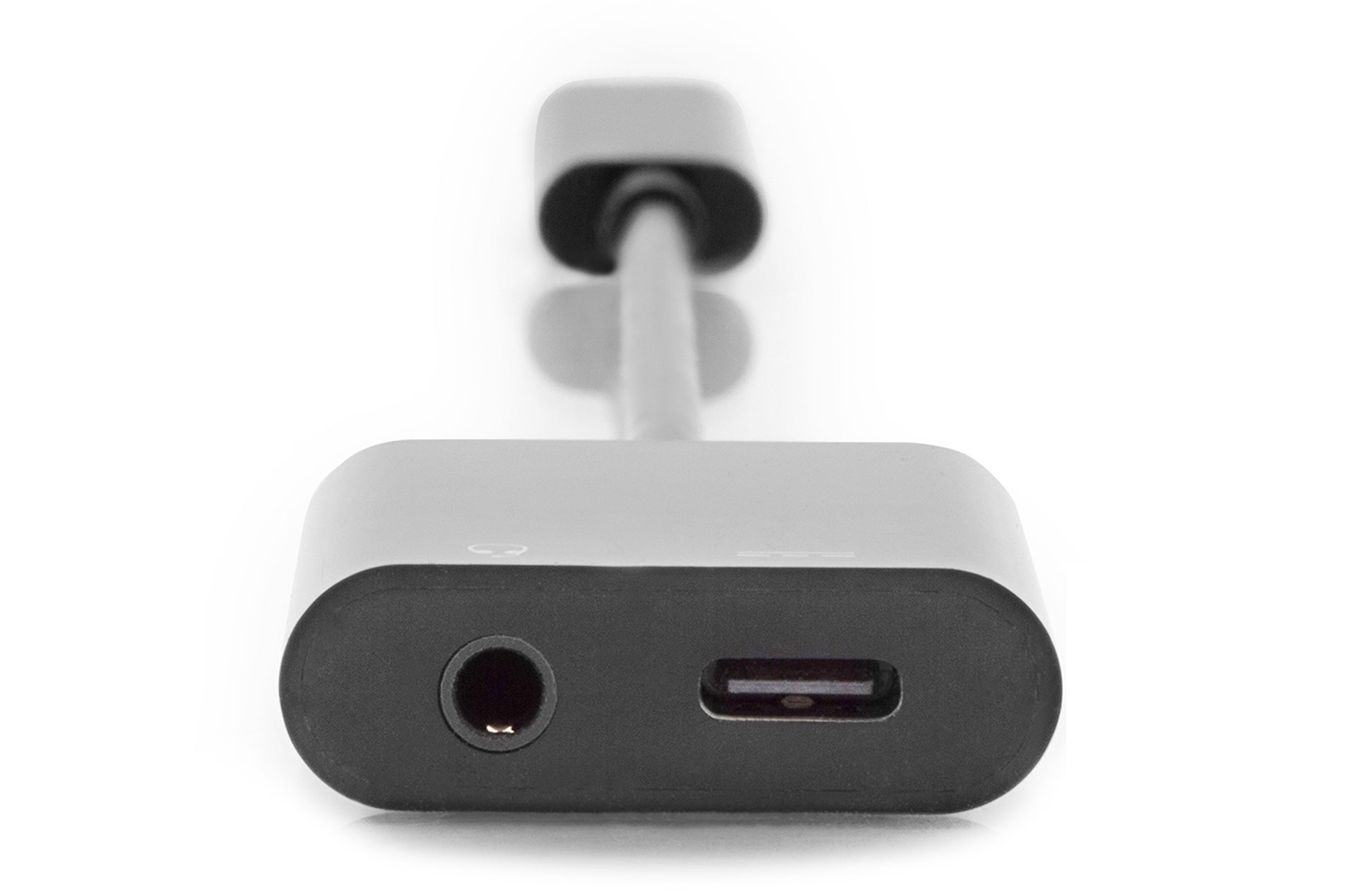 Digitus USB-C Adapter USB-C zu USB-C und 3,5 mm Klinke – USB 3.2 Gen 1 (5 Gbit/s), 0,2 m, Schwarz