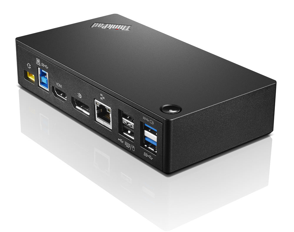 Lenovo ThinkPad USB 3.0 Ultra Dockingstation – USB-A, 1× DP, 1× HDMI, 6× USB-A, GbE, 3,5 mm Audio, für Windows