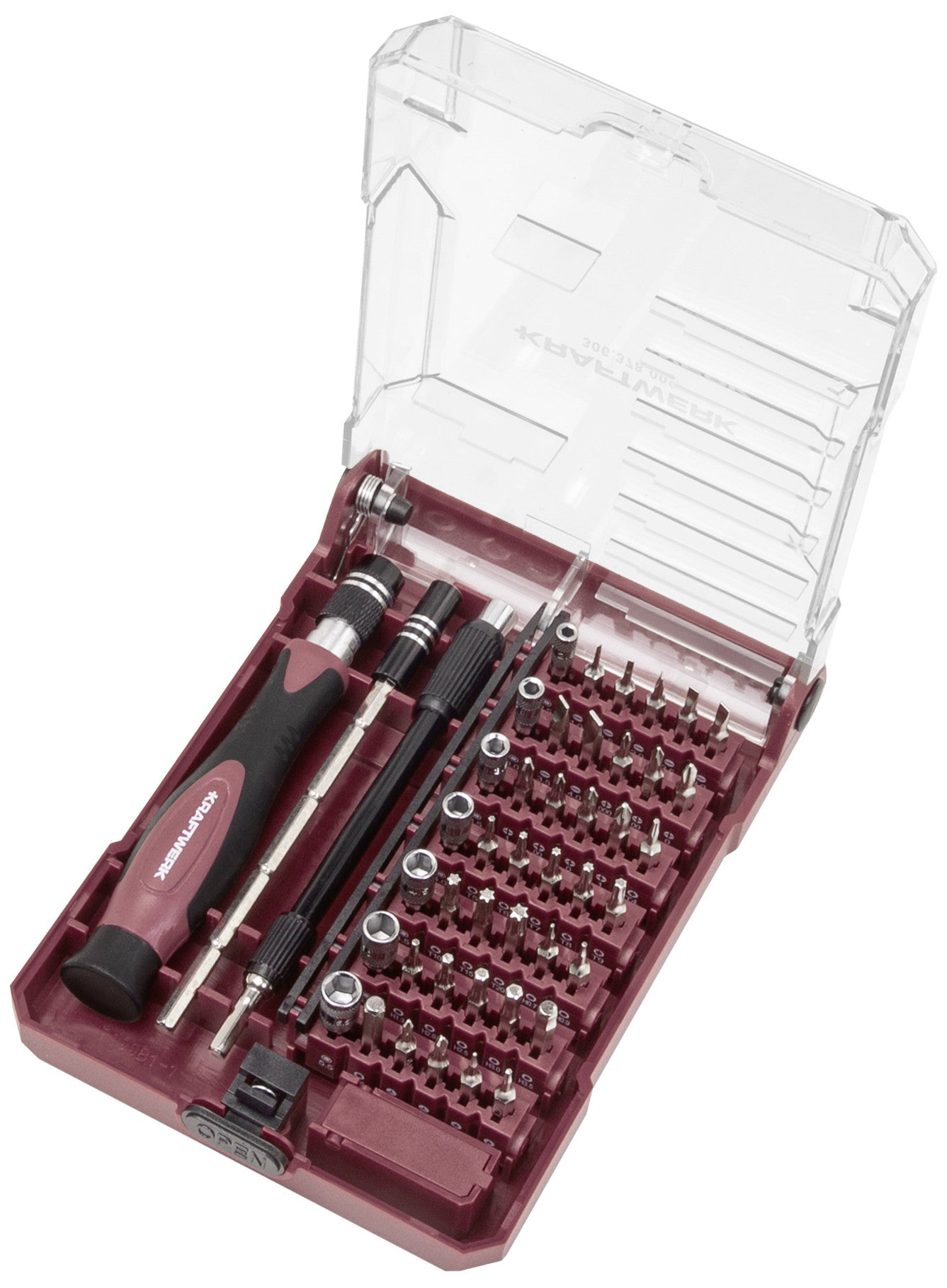 Kraftwerk – Präzisions-Schraubenzieher-Set PH/PZ/SL/TX/HEX, 45-teilig, magnetisch, Hülle, 306.378.009