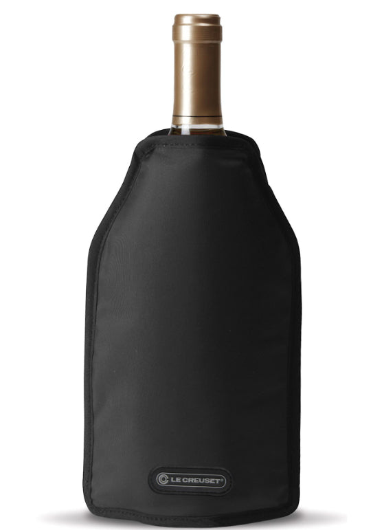 Le Creuset Flaschenmanschette WA-126 – Ø 23,5 × 22,5 cm, Kunststoff, Schwarz, für 1 Flasche (75 cl)