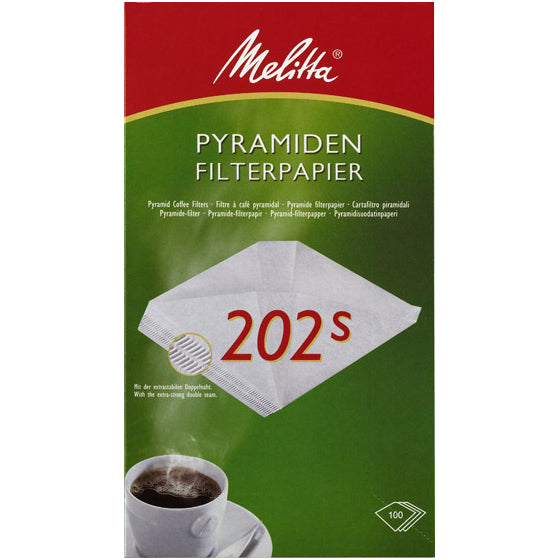 Melitta Kaffeefilter 202s – für Serien 170, 189, 190 – 100 Stk., Papier