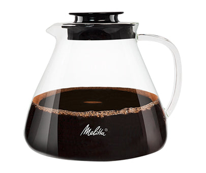 Melitta Glaskanne – 1 l, für Kaffeefilterhalter, Borosilikatglas, Schwarz