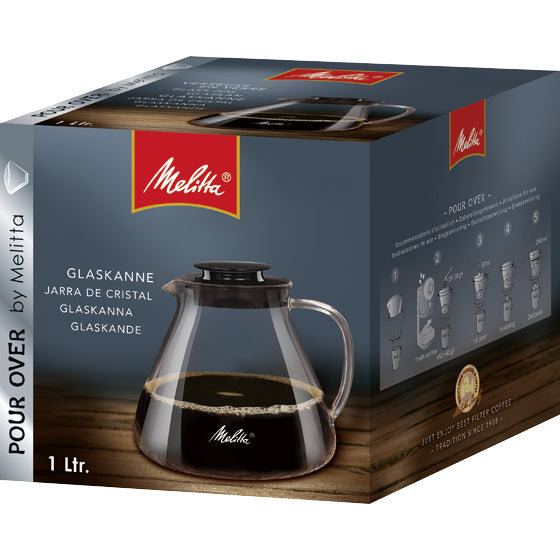Melitta Karaffe – 700 ml, 14,6 × 12,5 × 14,6 cm, Borosilikatglas, Transparent, spülmaschinenfest