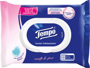Tempo Feuchttücher – Parfümfrei – 42 Tücher