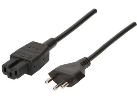 Max Hauri AG Max Hauri Netzkabel – T12–IEC C15, 2 m, 10 A, schwarz