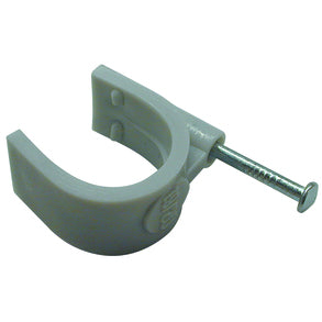 Steffen Kabelhalter, Rohrnagel, Kunststoff, Ø 25 mm, 20er-Pack – grau