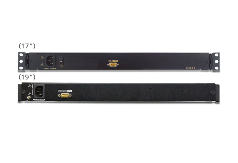 ATEN CL1000M – KVM-Konsole (1U) – 17", 1920 × 1200 @ 60 Hz, VGA, PS/2 & USB, Schwarz