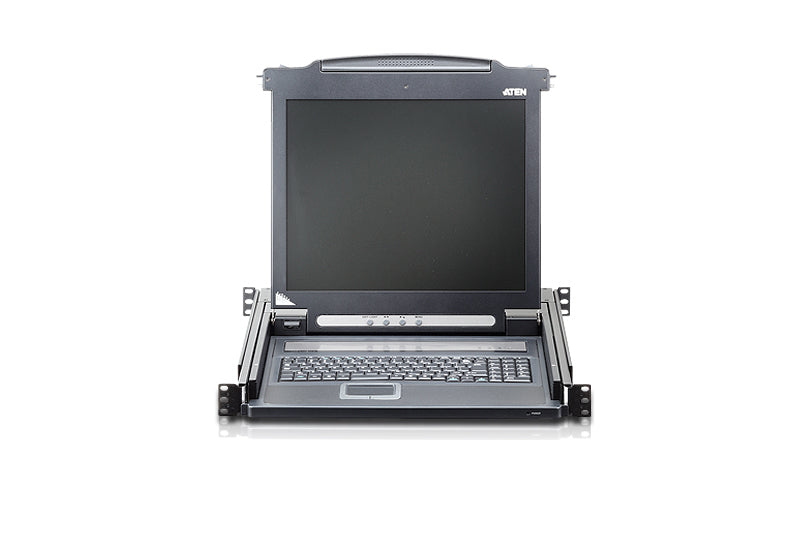 ATEN CL1000M – KVM-Konsole (1U) – 17", 1920 × 1200 @ 60 Hz, VGA, PS/2 & USB, Schwarz