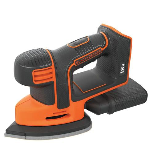 Black & Decker BLACK+DECKER Mouse Dreieckschleifer – 18 V (POWERCONNECT) – Klettfix – 135 × 95 mm – Solo
