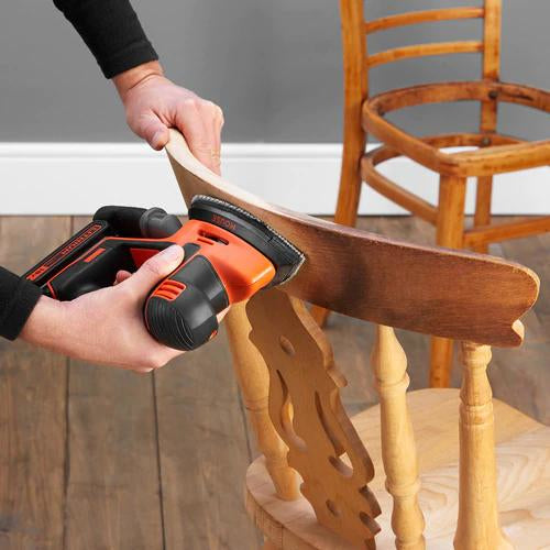 Black & Decker BLACK+DECKER Mouse Dreieckschleifer – 18 V (POWERCONNECT) – Klettfix – 135 × 95 mm – Solo