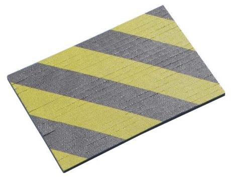 Mottez Wandschutz – 300 × 200 × 10 mm, Schaumstoff, Schwarz/Gelb, selbstklebend