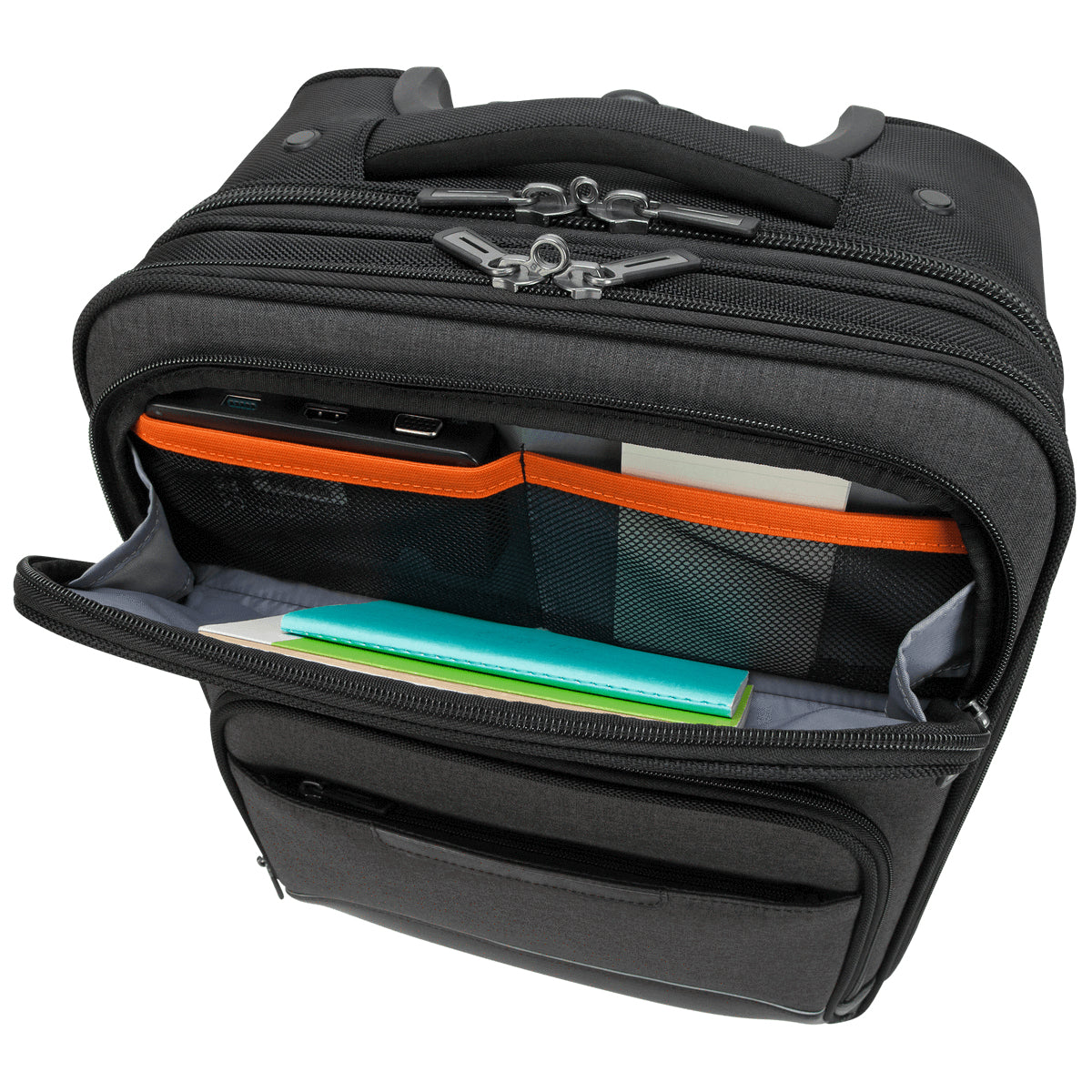 Targus CitySmart Notebook-Trolley – für Notebooks bis 15,6", Aufsteckfunktion, 2 Rollen, PU, schwarz