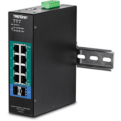 TRENDnet TI-PG102i – Managed Switch – 8×GbE, 2×SFP, L2, PoE+ 253 W