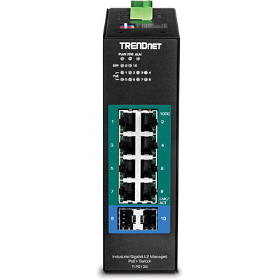 TRENDnet TI-PG102i – Managed Switch – 8×GbE, 2×SFP, L2, PoE+ 253 W