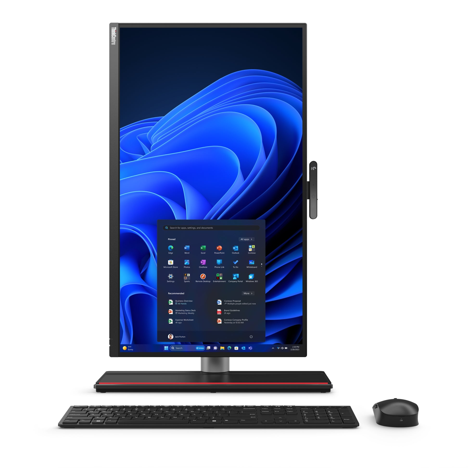 Lenovo All-in-One – 27" Quad HD, Intel Core i5-13500, 16 GB RAM, 256 GB SSD, Windows 11 Pro