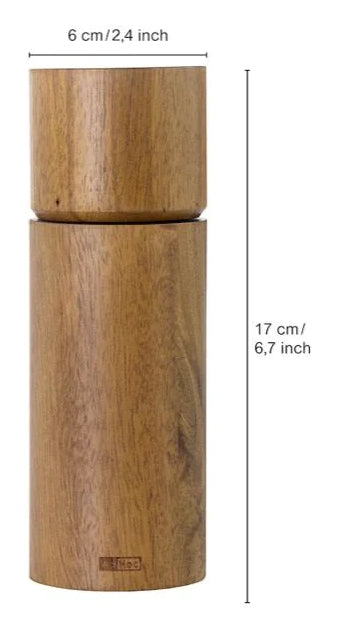 AdHoc Salz-/Pfeffermühle Ø 6 × 17 cm, Holz, Braun
