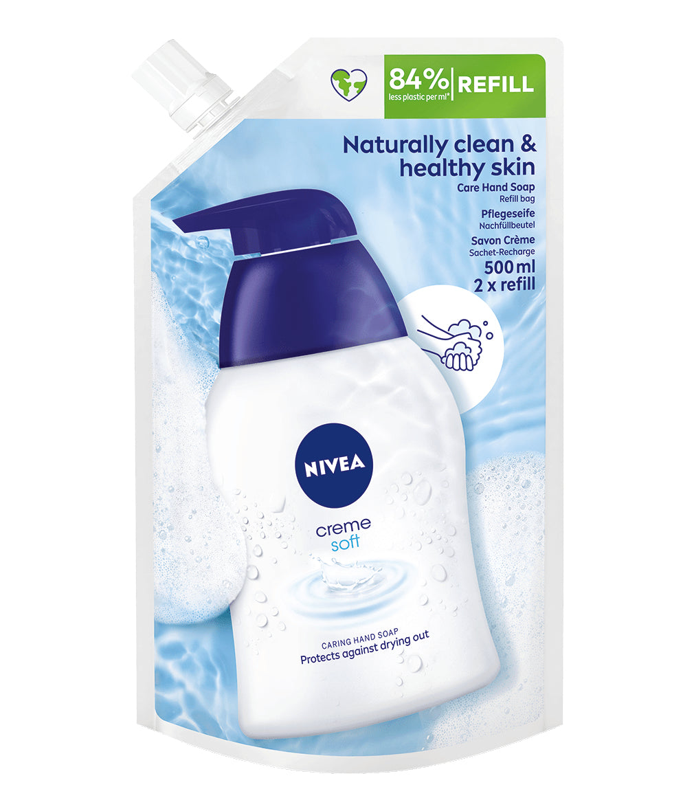 NIVEA Seife – Kunststoff, weiss, Nachfüllpackung, 500 ml, mild duftend