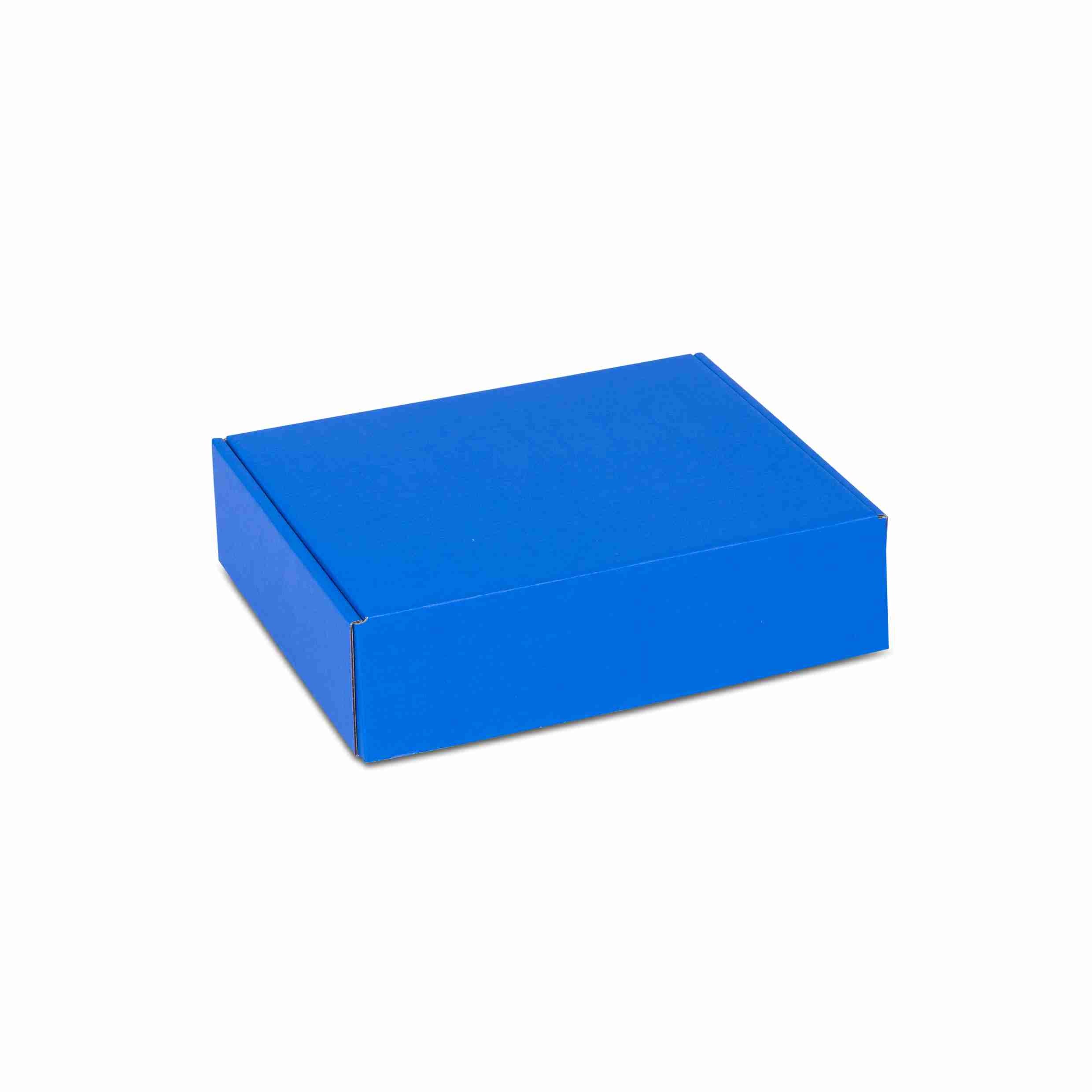 Model Geschenkbox Wellpappe blau – 232 × 62 × 182 mm – 1 Stk., ab 200 Stk.