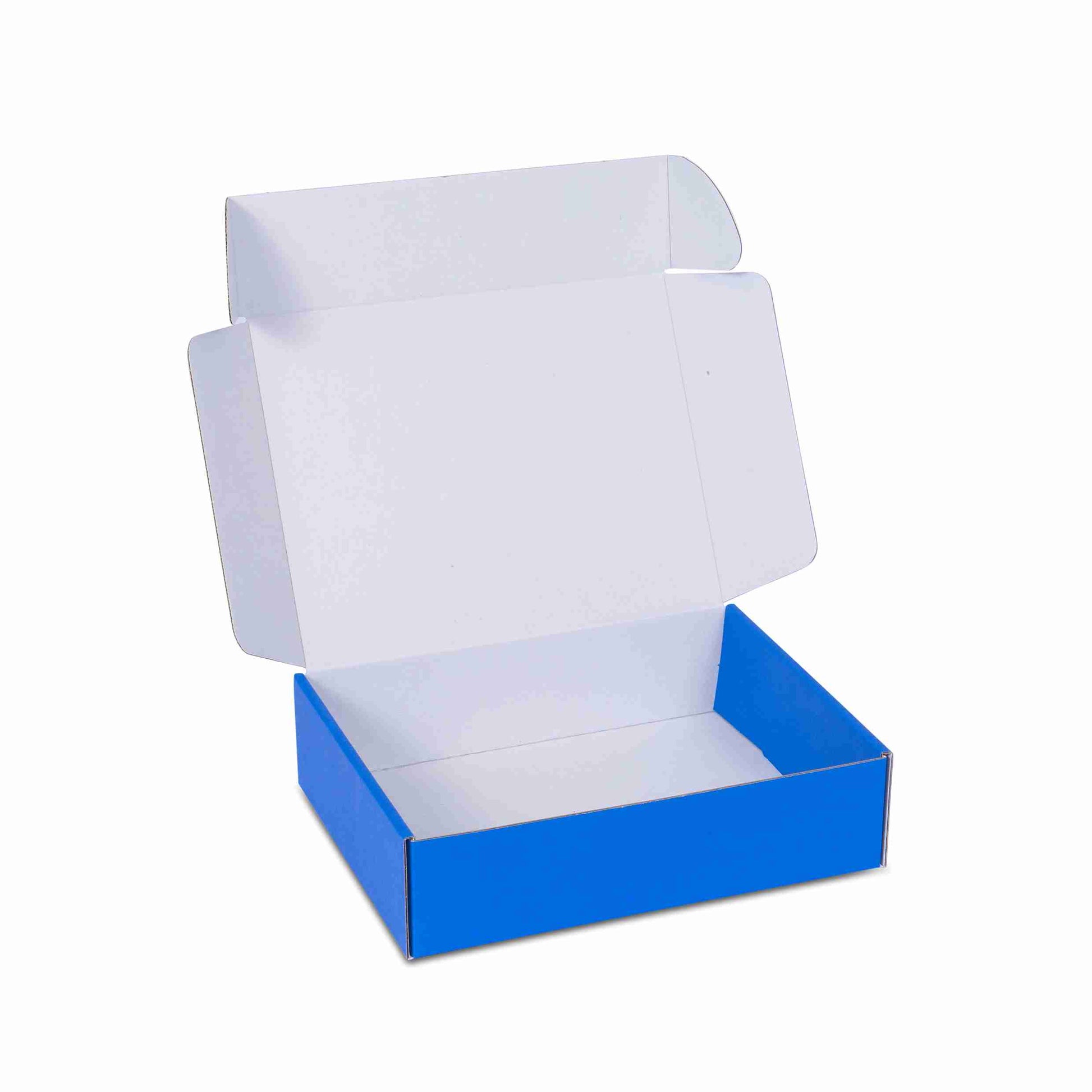 Model Geschenkbox Wellpappe blau – 232 × 62 × 182 mm – 1 Stk., ab 200 Stk.