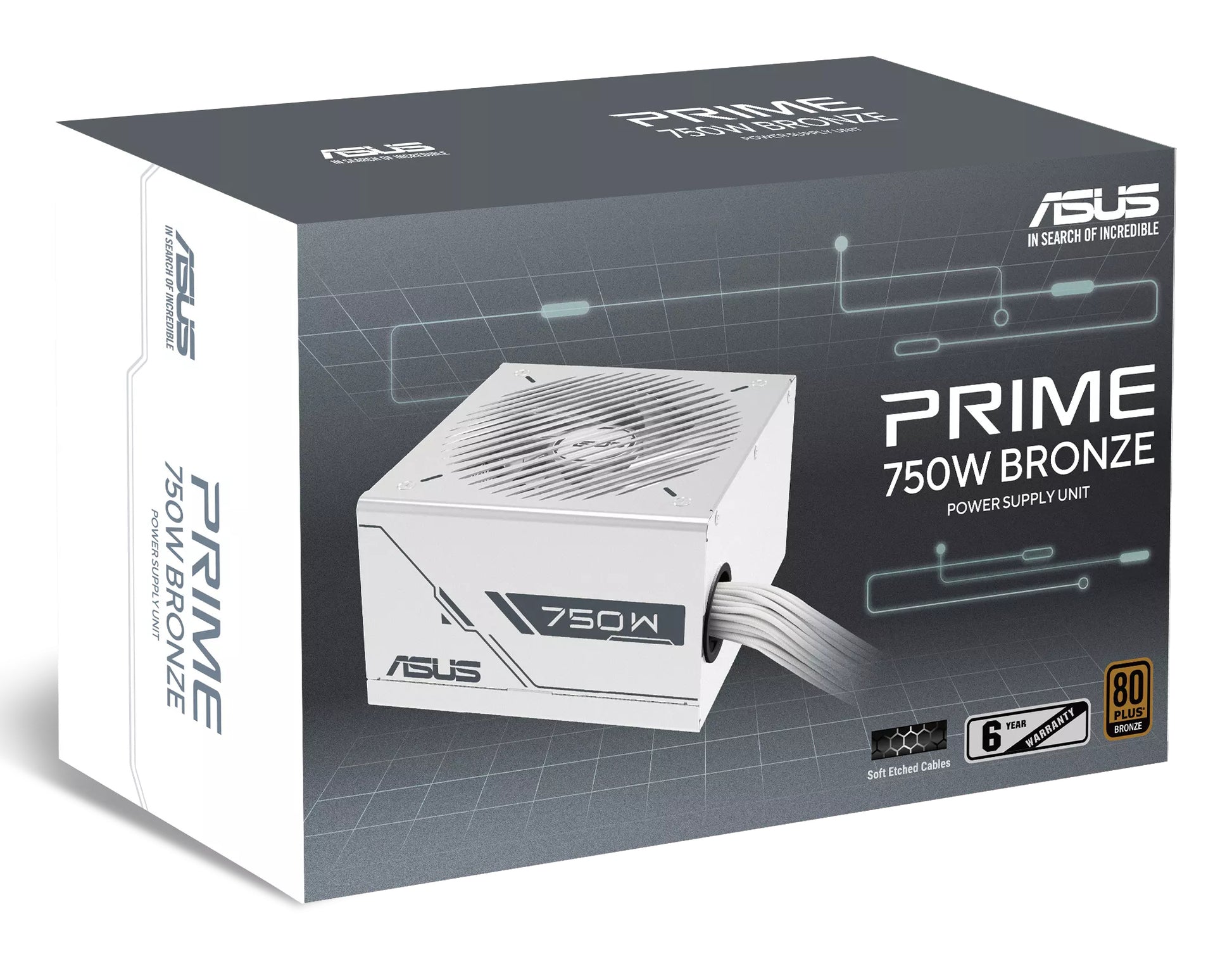 ASUS Prime ATX-Netzteil 750 W 80 PLUS Bronze – Weiss