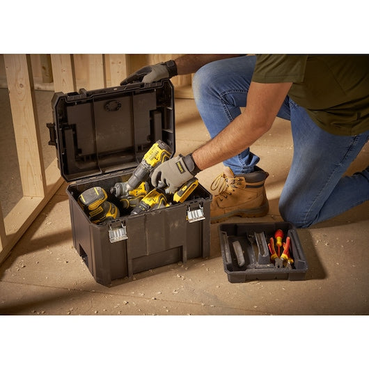 Stanley Werkzeugkasten FatMax TSTAK, 338 × 310 × 310 mm, 22,2 l, schwarz