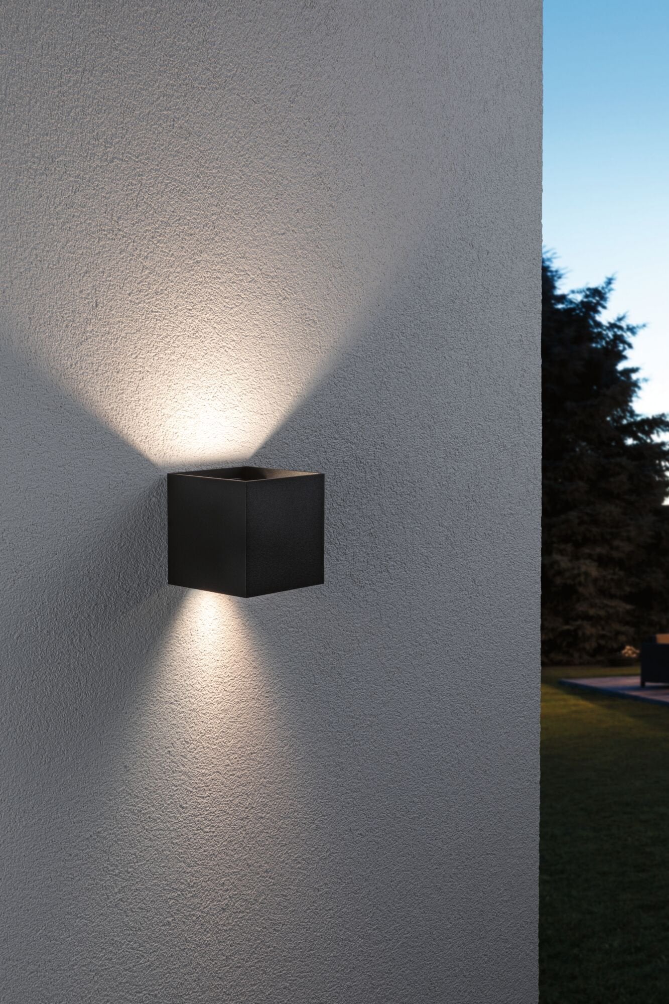 Paulmann Aussenwandleuchte – RGBW, 2000–6500 K, IP44, Netzbetrieb, Zigbee, für ZigBee 3.0, Anthrazit, Aluminium