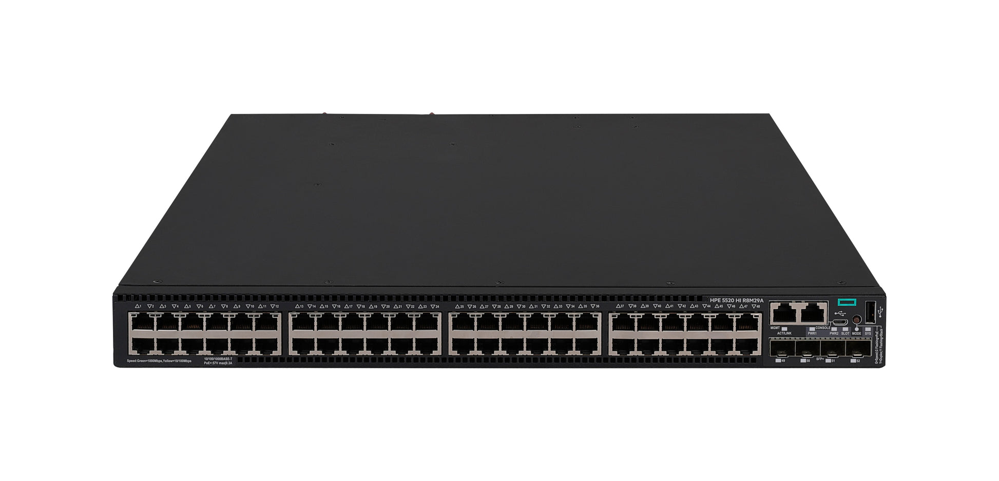 HPE 5520HI – Managed L3 Switch – 48× 1G, 4× SFP+, PoE+, 19", 1U