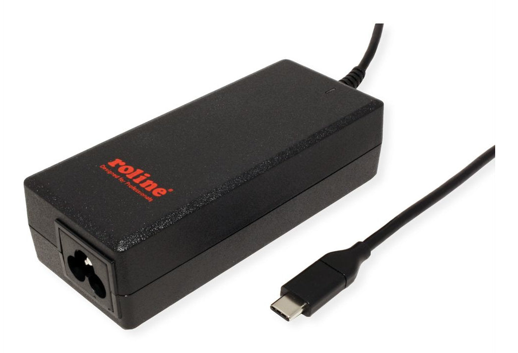ROLINE USB-Ladegerät 65 W – USB-C×1, PD – Eingang C5/C6, Schwarz