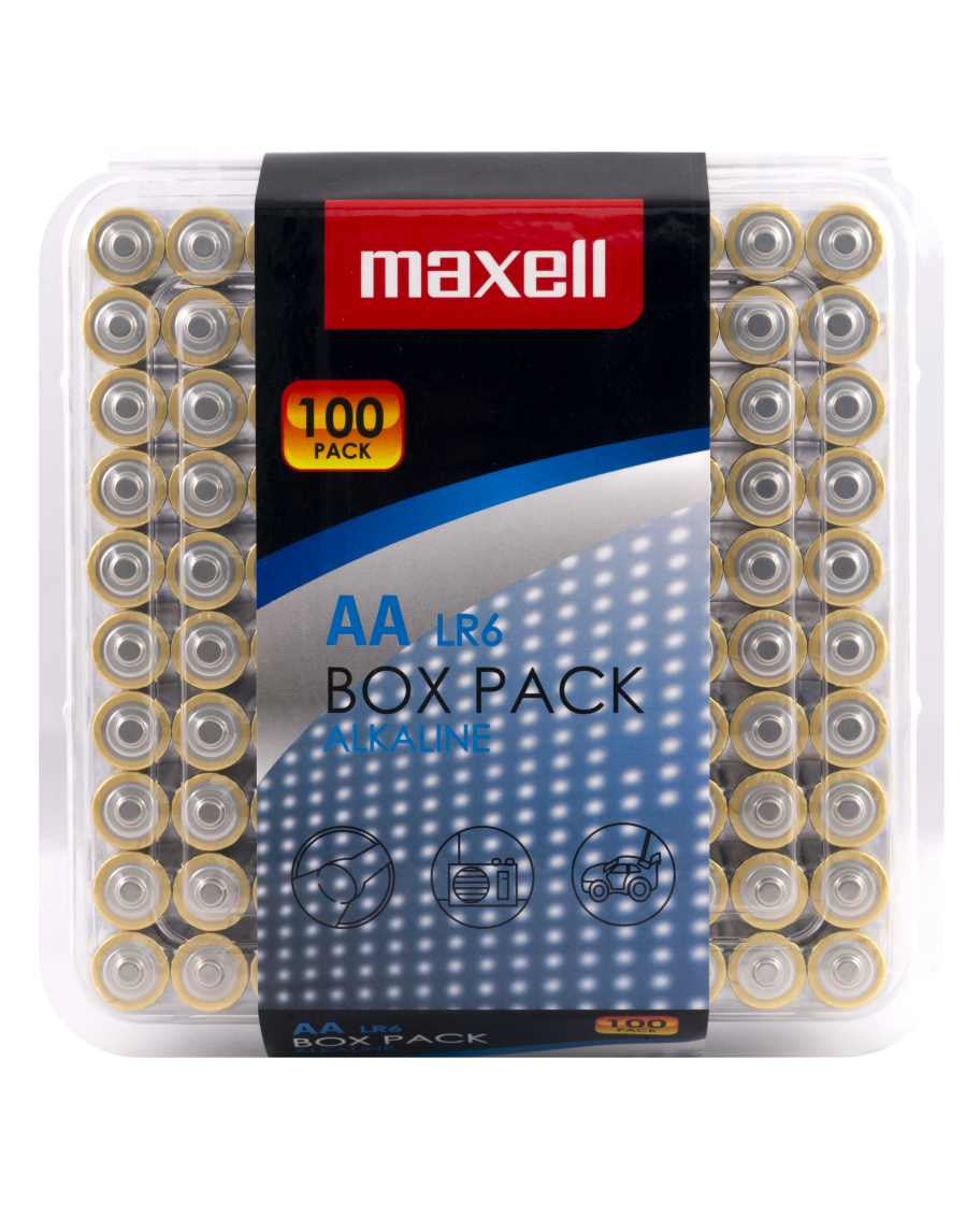 Maxell AA Batterien, Alkaline, 1,5 V – 100 Stk.